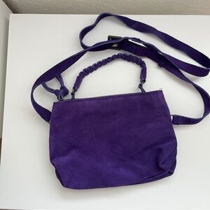 Free People Purple Suede Crossbody Bag
